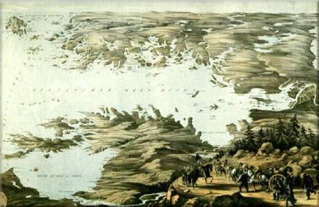 Панорамный вид Финского залива. Пикарт.